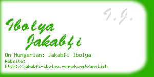 ibolya jakabfi business card